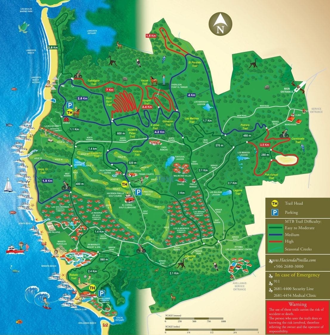 Hacienda Pinilla Map Hidden Coast Realty Tamarindo Costa Rica